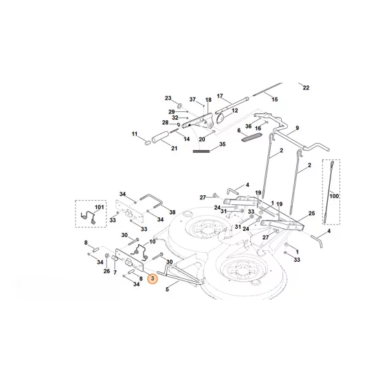 STIHL  Płytka wspornika 6170 763 5425